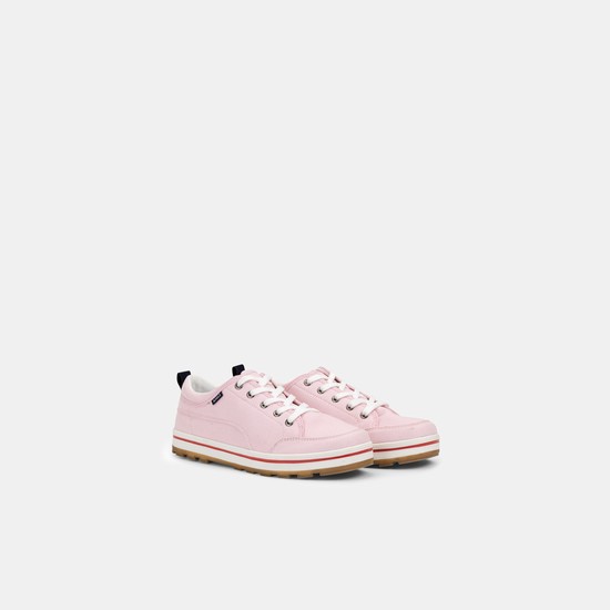 Aigle Lightweight Canvas Trainers Sneakers Women Pink ZA-32405